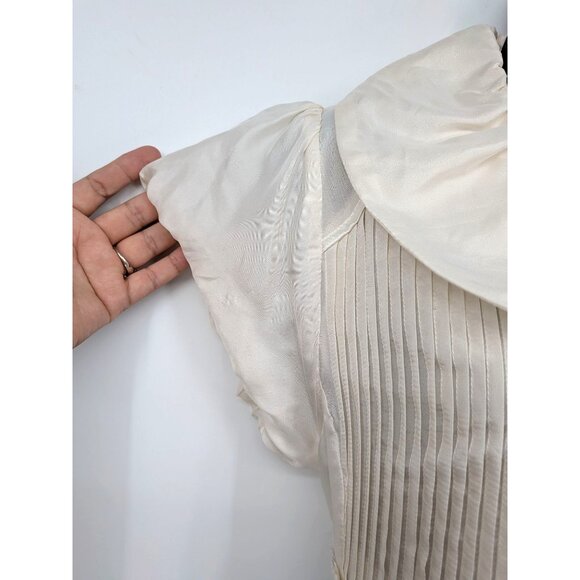 Ryu Babydoll Dress Women Size M 100% Silk Button Up Whimsical Cottagecore Fairy - Picture 4 of 13